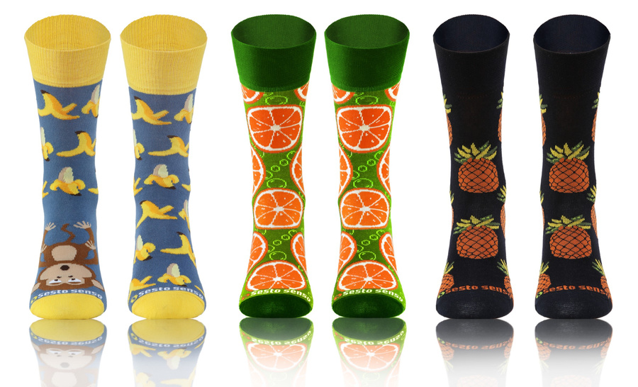 3X Kolorowe Skarpety NIE DO PARY