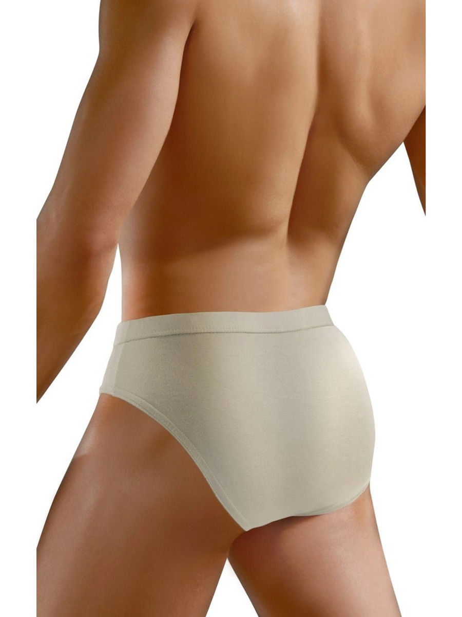 Beżowe miękkie slipy męskie 95% bawełna SM02 Sesto Senso – komfort i styl na co dzień