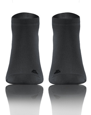 Grafitowe skarpetki stopki męskie 80% bawełna Air Control Sneakers Sesto Senso – komfort sportowy