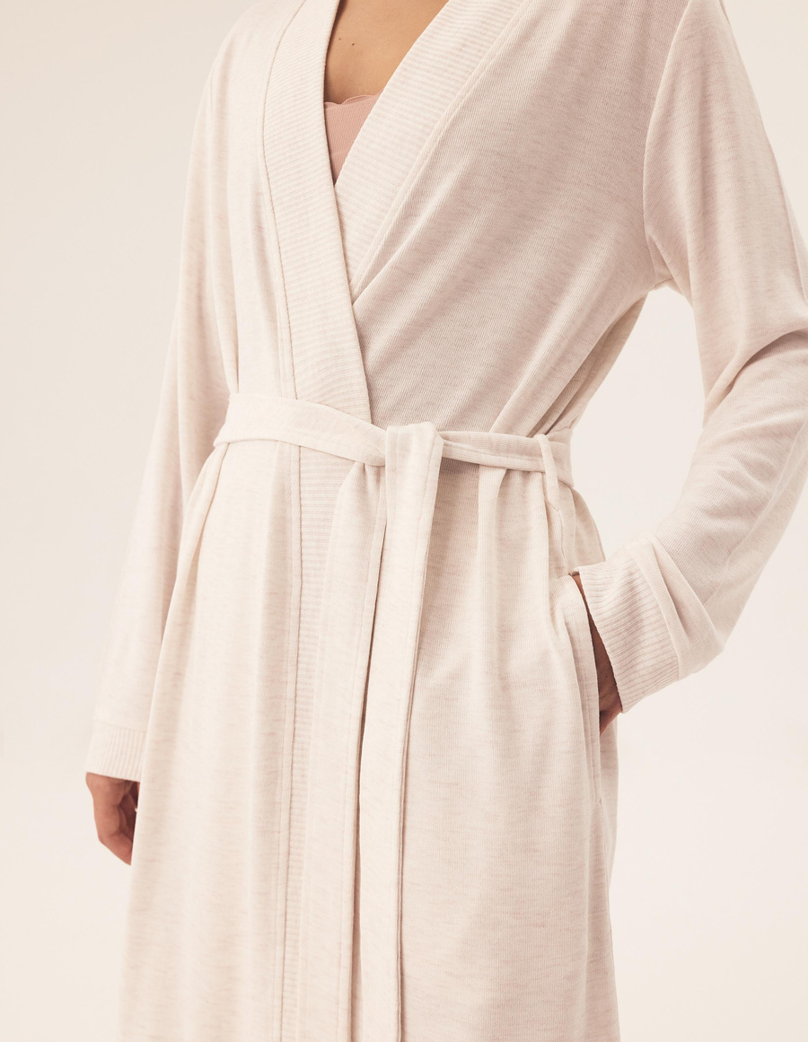 Damski szlafrok Boar 43014 light grey