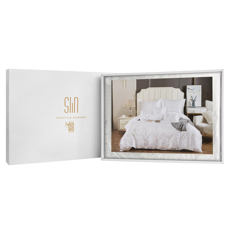 Kremowa atłasowa pościel 120 g/m2 Model AT004 Spod Igły i Nitki – komfortowy sen
