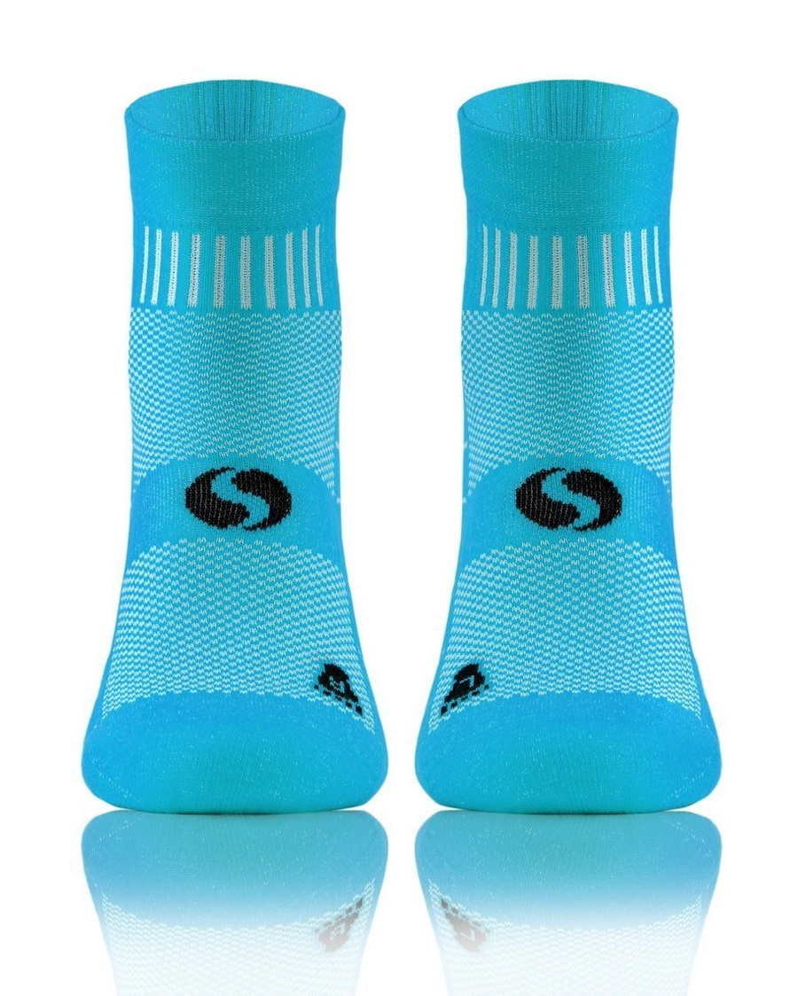 Turkusowe skarpety sportowe 3/4 unisex 88% Bawełna AMZ Sesto Senso – komfort i wygoda