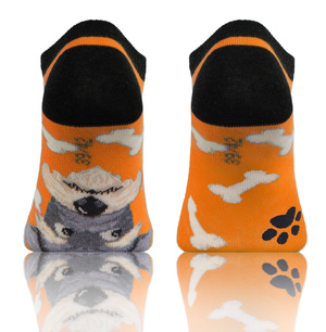 Piesek pomarańczowy skarpety stopki unisex 90% bawełna Finest Cotton Sesto Senso – styl i wygoda