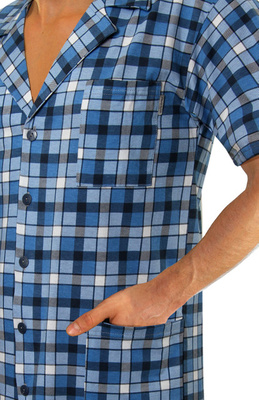 Piżama męska bawełniana rozpinana krótka 