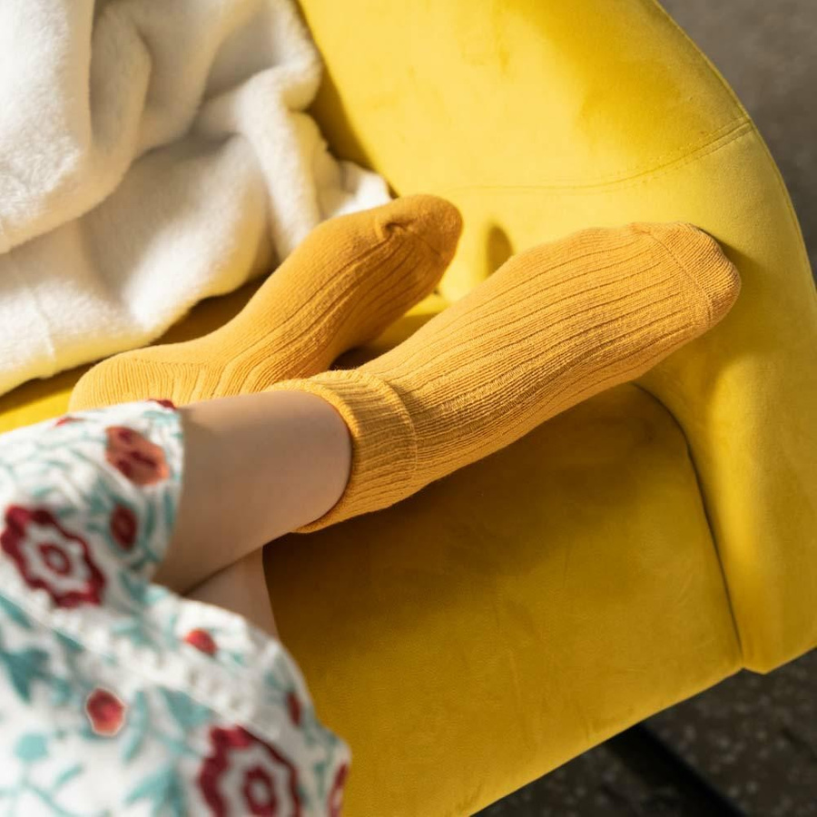 Skarpetki wełniane w prążki art. 093