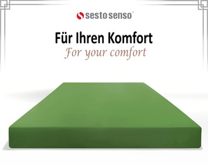 Zielone elastyczne prześcieradło z gumką 80% bawełna Jersey Sesto Senso – komfort snu