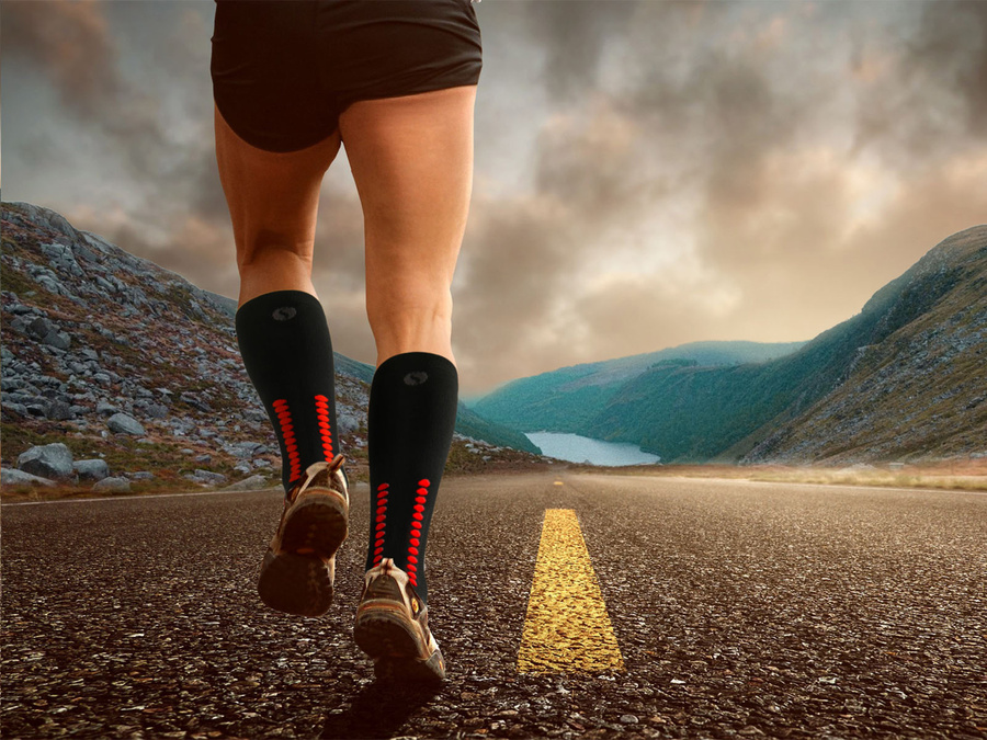 Skarpety Podkolanówki Sportowe Kompresyjne SKB12