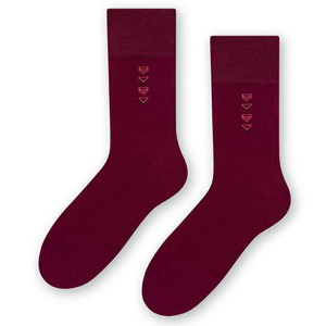 Skarpety Męskie Garniturowe Gładkie ze Wzorem