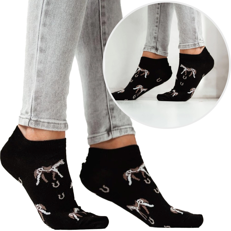 Stopki Konie 1146.021, Kolor czarny 2, Rozmiar 37-41