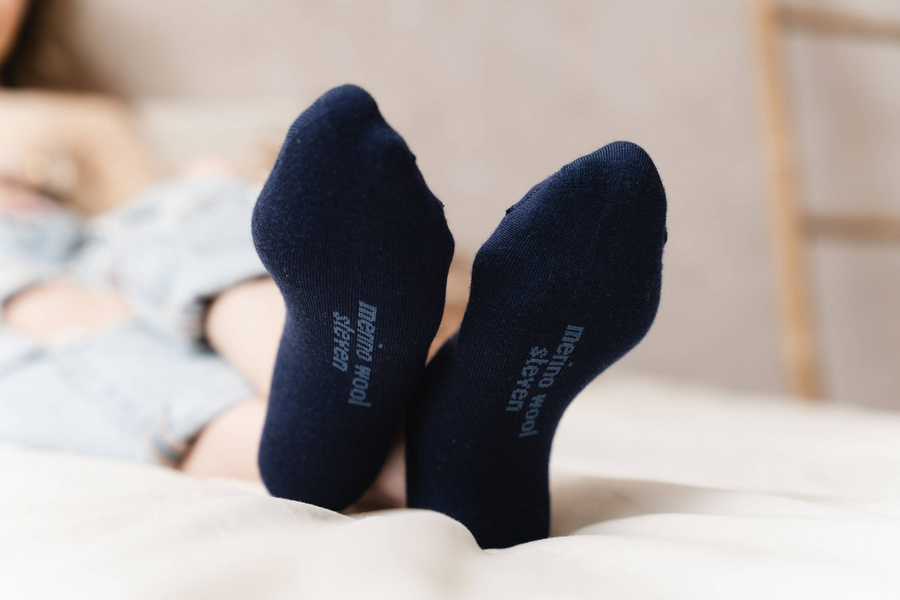Merino Wool Szare Stopki Damskie Komfort