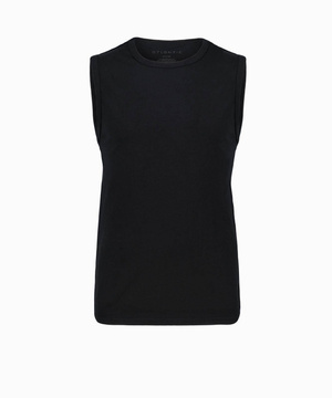 Czarna klasyczna koszulka męska 95% bawełna Atlantic – komfort i styl na co dzień