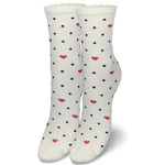 Skarpetki damskie Serca i Kropki