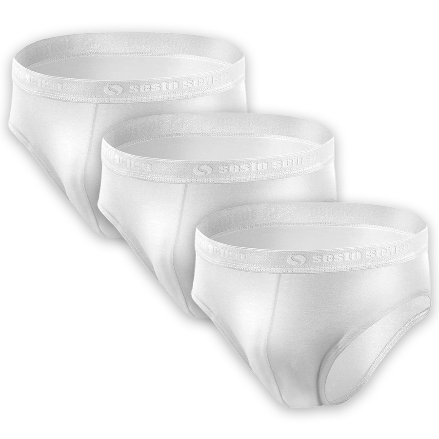 Slipy męskie z ozdobną gumą 3-pak 95% bawełna SM05 Sesto Senso – komfort i styl