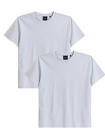Jasnoniebieski T-shirt męski x2 z efektem brzoskwini 100% bawełna Atlantic – maksymalna wygoda.