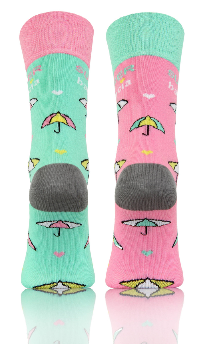 Kolorowe skarpety Super Babcia