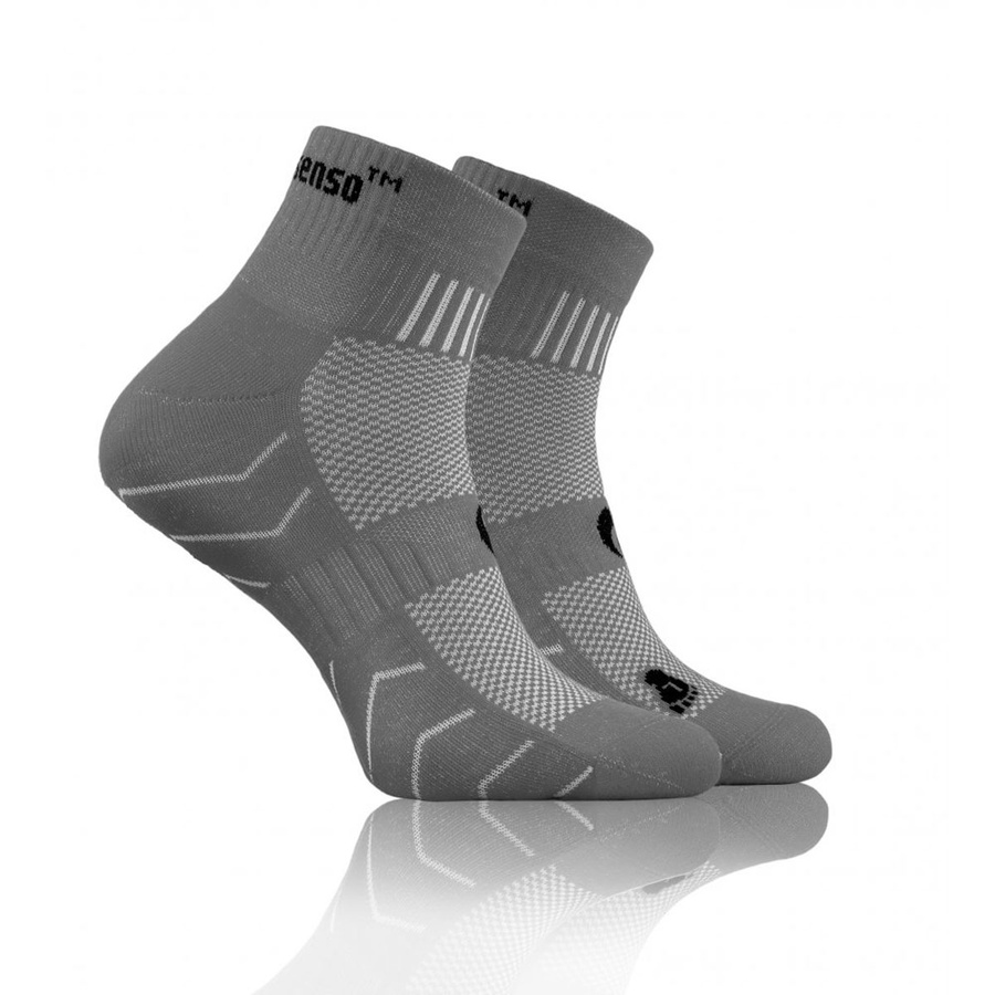 Szare oddychające skarpety męskie 88% bawełna AMZ Multicolor Sesto Senso – komfort dla biegaczy