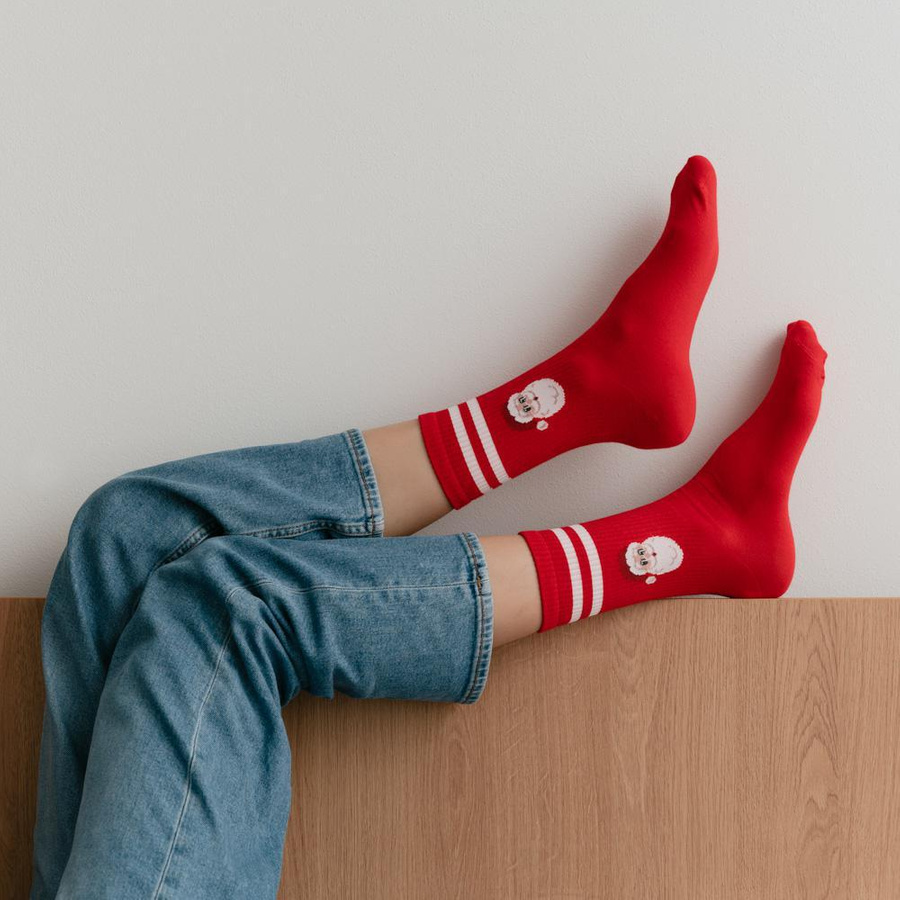 Skarpety Świąteczne Damskie Bawełniane