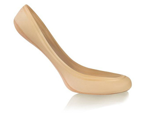 Beżowe silikonowe skarpetki balerinki damskie laserowo cięte Sesto Senso – komfort i styl