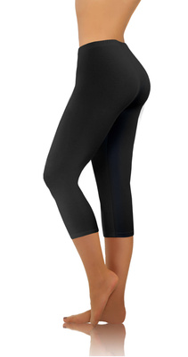 Sportowe kryjące legginsy damskie 3/4 95% bawełna Sesto Senso – komfort i styl na trening