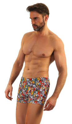 Kolorowe zabawne bokserki męskie 95% bawełna Funny 09 Sesto Senso – wyraź swój styl