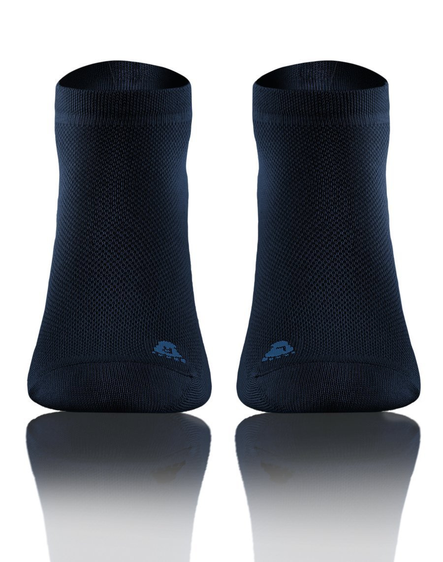 Granatowe skarpetki stopki męskie 80% bawełna Air Control Sneakers Sesto Senso – komfort sportowy
