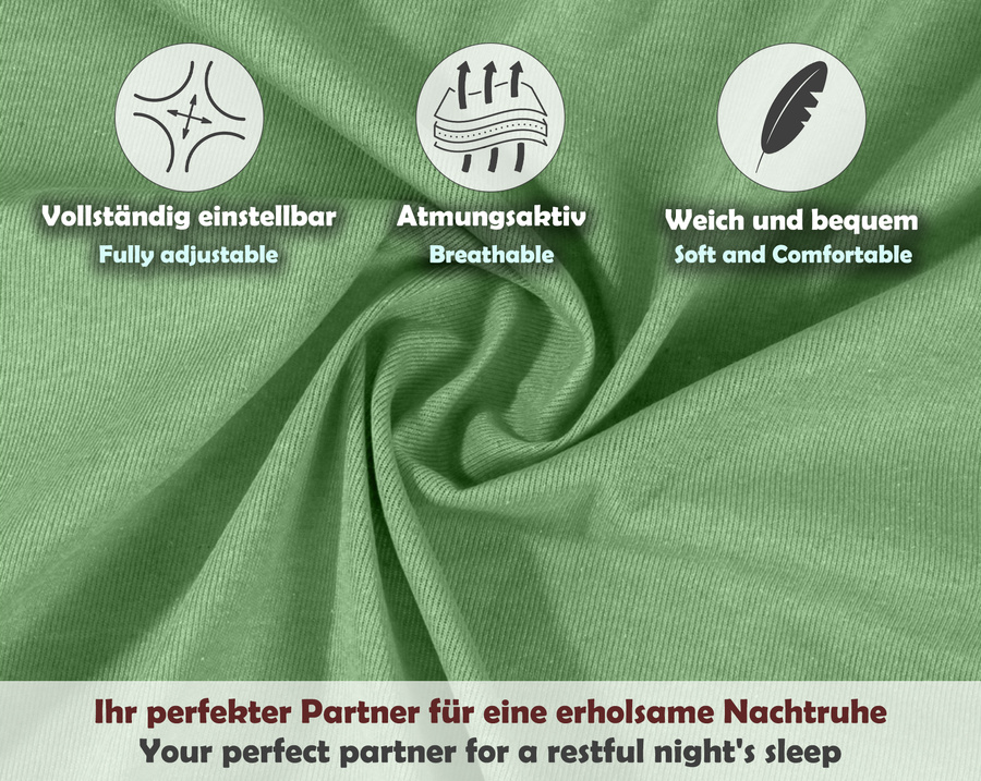 Jasnozielone elastyczne prześcieradło z gumką 80% bawełna Jersey Sesto Senso – komfort snu