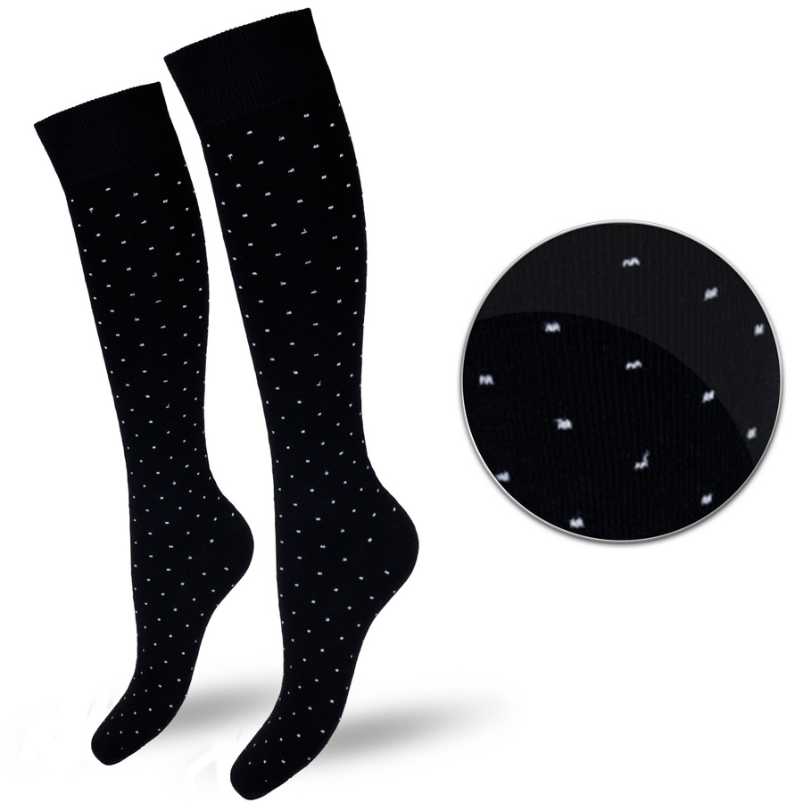 Podkolanówki damskie bawełniane w kropeczki 248