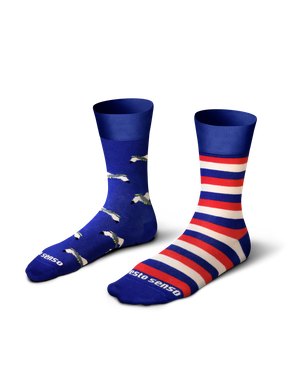 Długie Skarpetki Kolorowe Bawełniane Unisex 90% Bawełna z Zabawnym Wzorem Sesto Senso