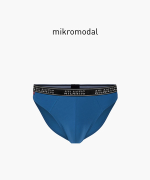 Niebieskie komfortowe slipy męskie 95% mikromodal Atlantic – wygoda na co dzień.