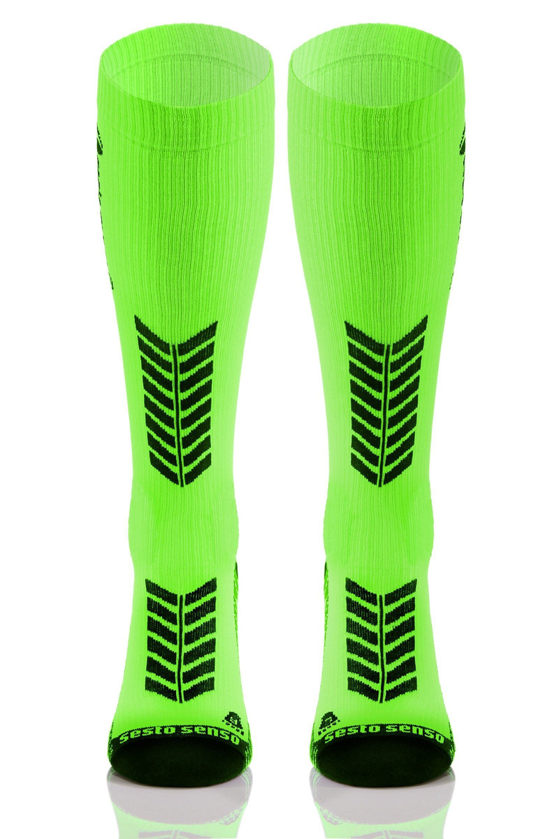 2x Sportowe KOMPRESYJNE długie skarpety do biegania