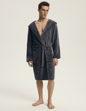 Szlafrok męski Vocal 43447 szary