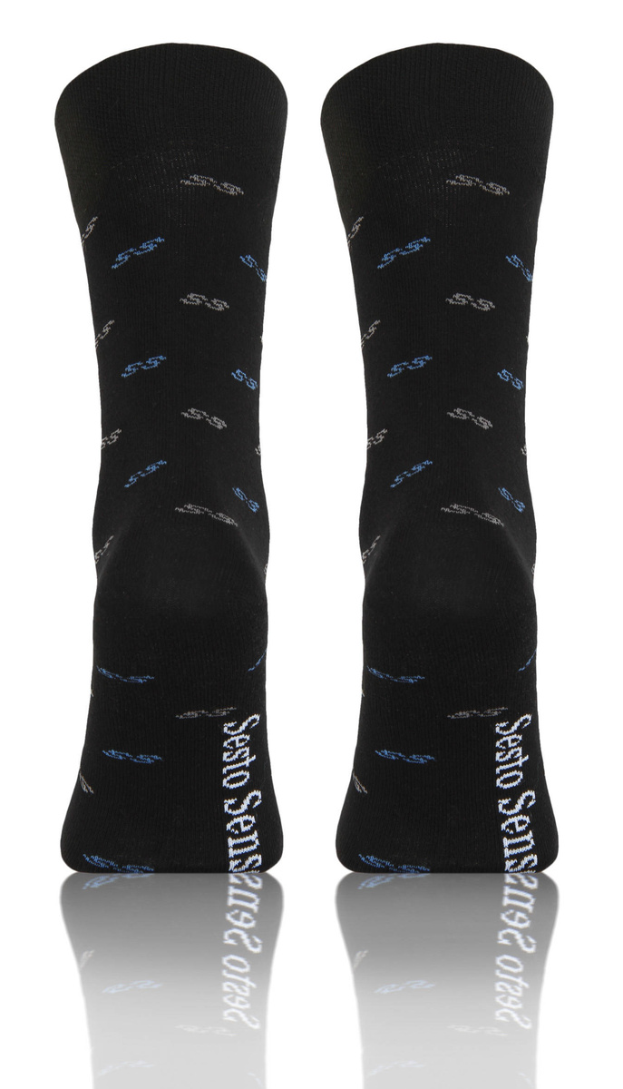 Eleganckie skarpety męskie garniturowe 90% bawełna Sesto Senso – komfort i styl na co dzień.