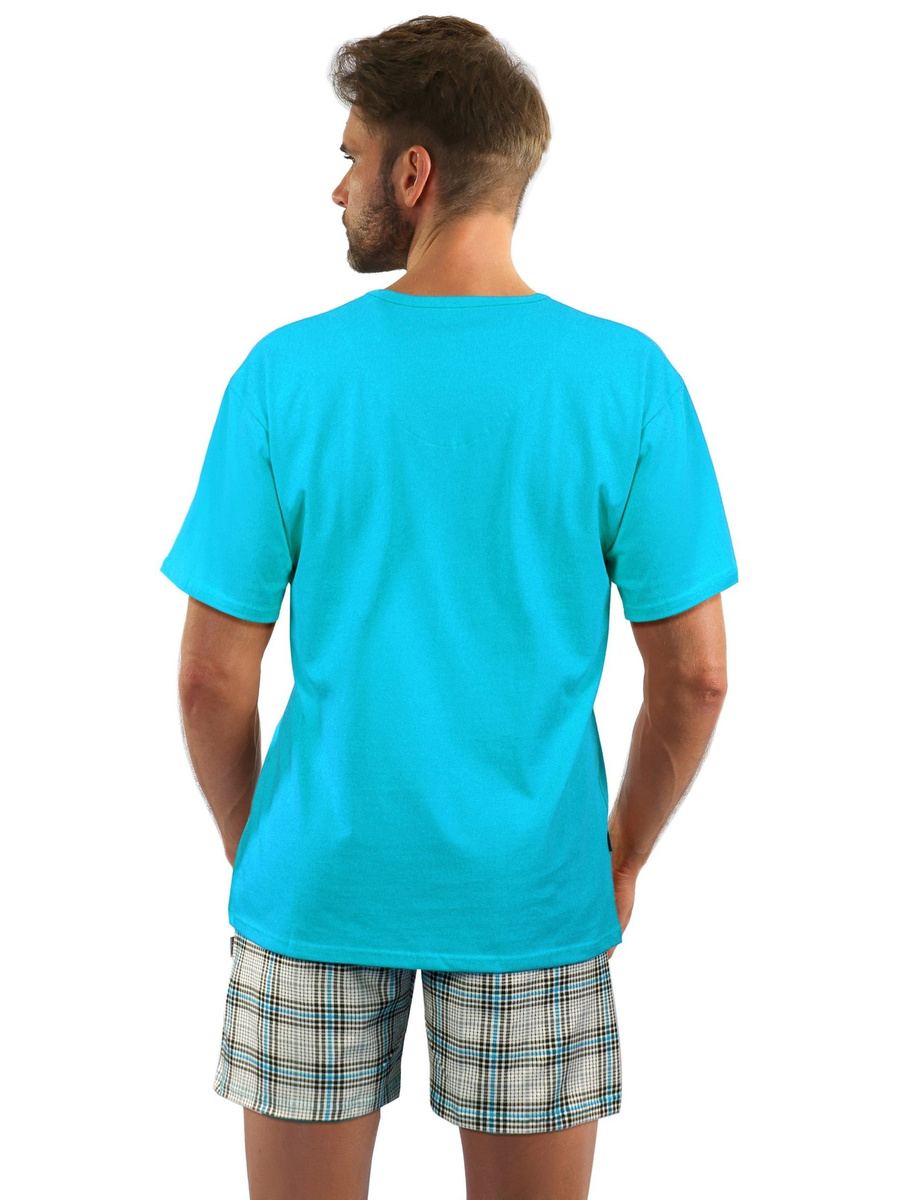 Piżama Męska Krótki Rękaw Krótkie Spodenki