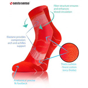 4X Sportowe krótkie skarpety dla biegaczy AMZ
