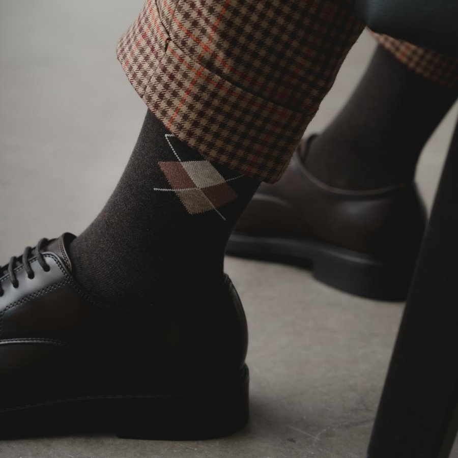 Skarpety garniturowe Wzór 122 niebieski