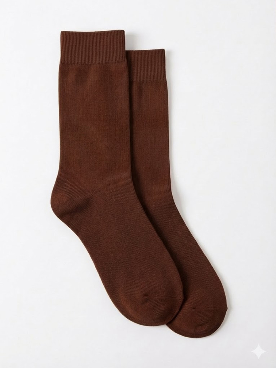 Gianna Skarpetki męskie bawełniane brązowe