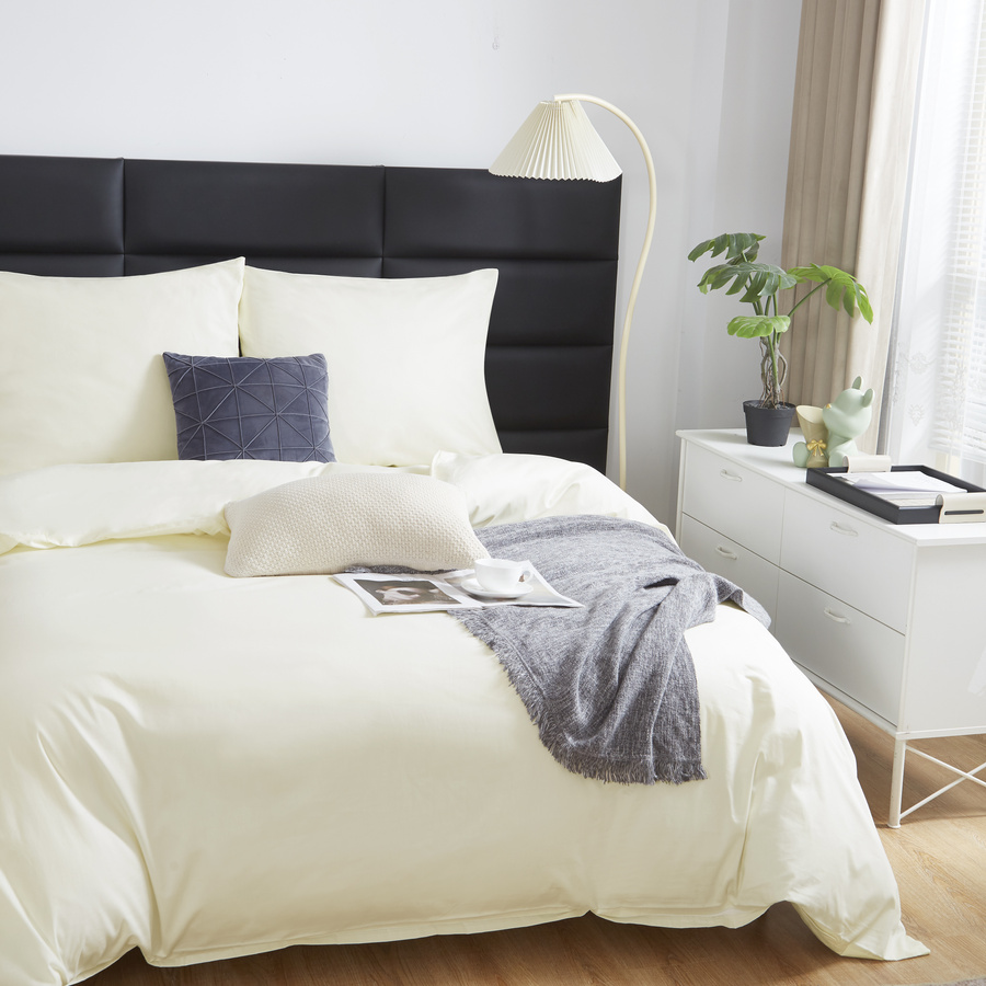 Masełkowa gładka pościel damska 120g/m² model Masełkowa Spod Igły i Nitki – komfortowy sen.