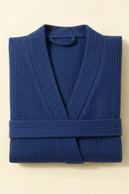 Szlafrok Unisex Wafel Granatowy