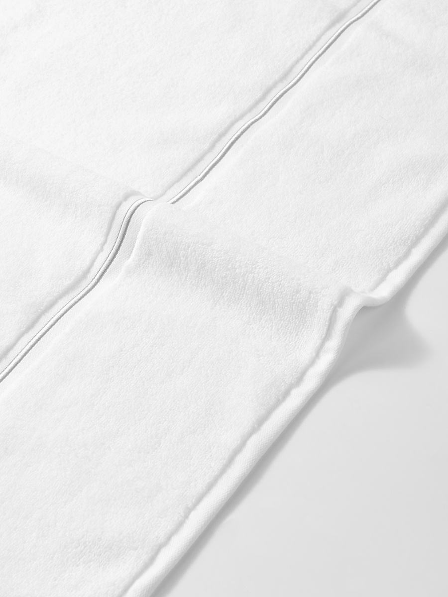 Biały ręcznik bawełna frotte 500 g/m² złota biza Spod Igły i Nitki – elegancki do SPA