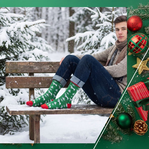 Skarpety świąteczne męskie kolorowe ELTOM na prezent