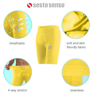 Żółte bezszwowe spodenki męskie Thermo Active CL41 Sesto Senso – komfort i ochrona