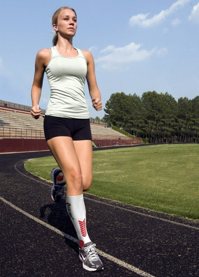 2x Sportowe KOMPRESYJNE długie skarpety do biegania