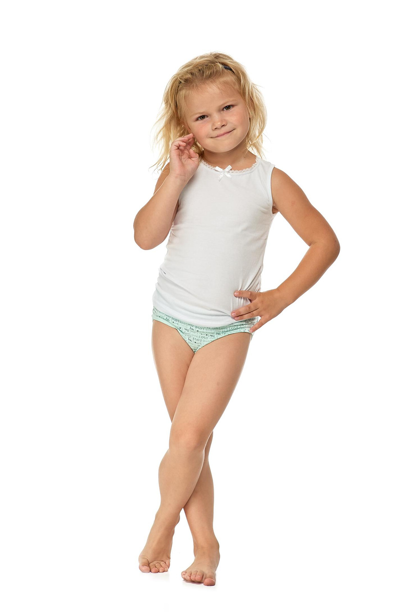 Bawełniany podkoszulek dziewczęcy 5-pak