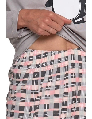 Piżama damska z długim rękawem i nogawką 7/8