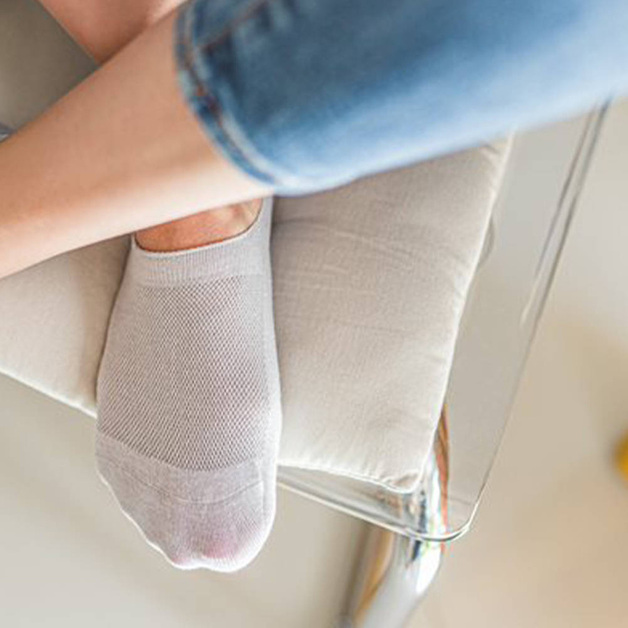 Białe Bawełniane Stopki Unisex z Siateczką