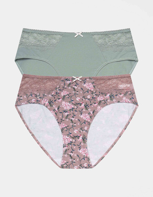 Majtki z wysokim stanem Hally 2-pak