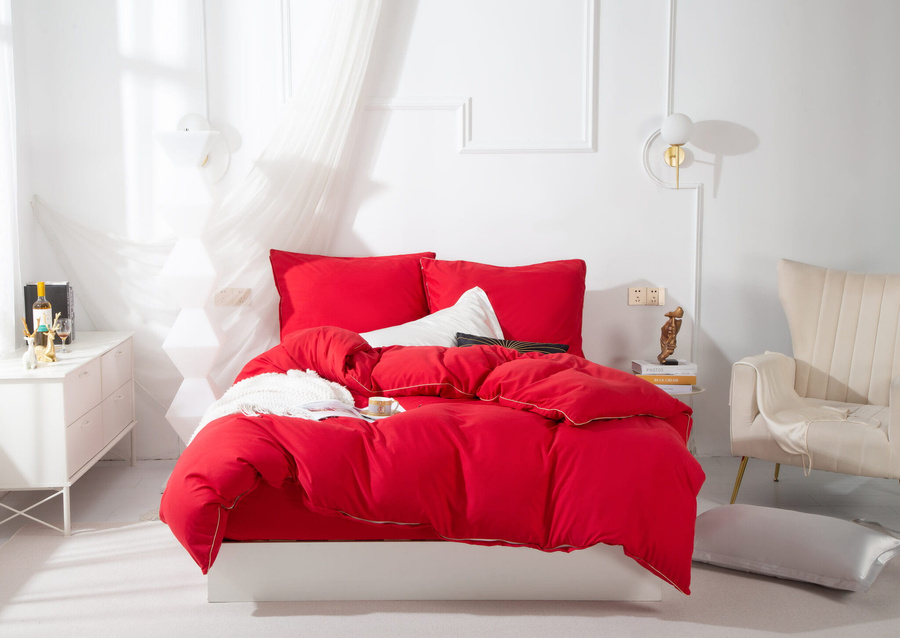 POŚCIEL QUEEN CZERWONY ZŁOTA