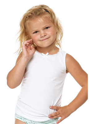 Bawełniany podkoszulek dziewczęcy 5-pak