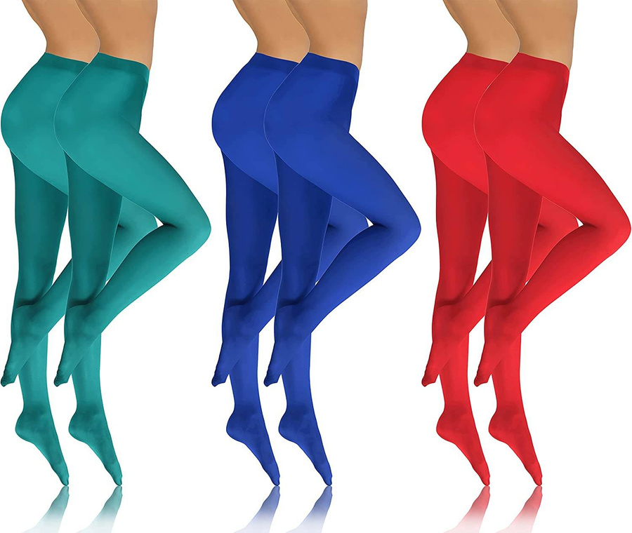 6X Kolorowe rajstopy kryjące z microfibry HIVER 40DEN Sesto Senso