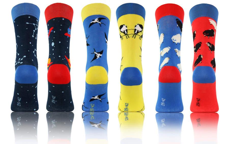 3X Kolorowe Skarpety NIE DO PARY